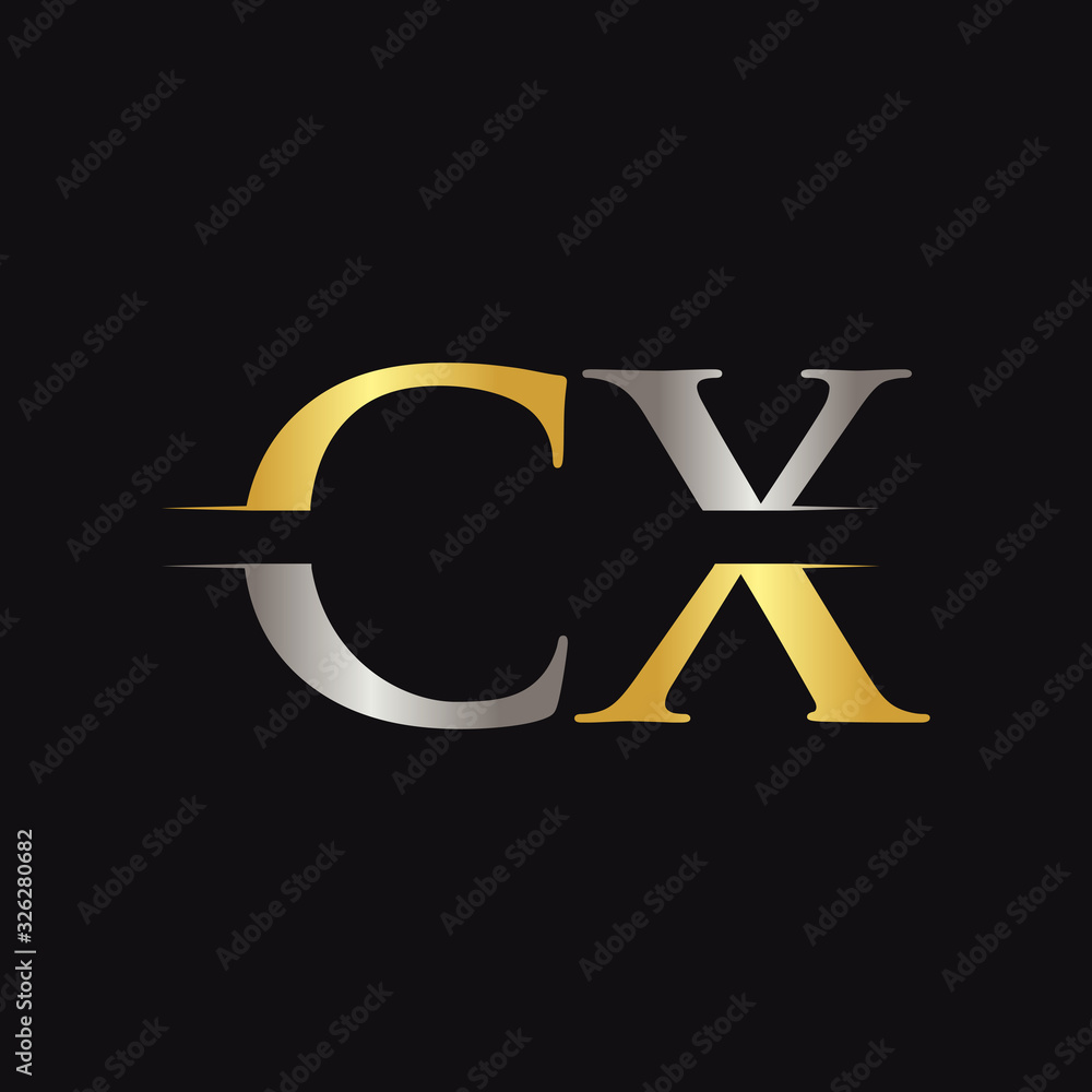 Initial CX Letter Logo With Creative Modern Business Typography Vector ...