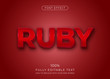 © Danhood - 3d ruby red text effect. Editable font style