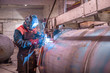 welding works at a Metalworking company, welder