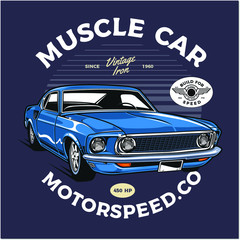 vector illustration classic car 