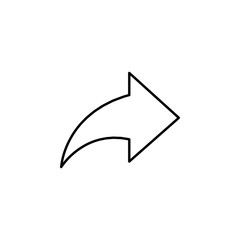 right arrow icon. Simple outline vector of Arrow set icons for UI and UX, website or mobile application