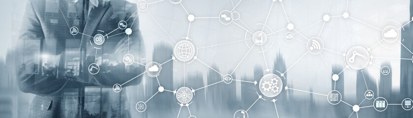 Wall Mural - technology background. workflow organisation structure on virtual screen.