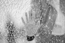 Broken Glass Girl / Concept Psychological Help, Female Consultation, Stress, Sadness, Loneliness