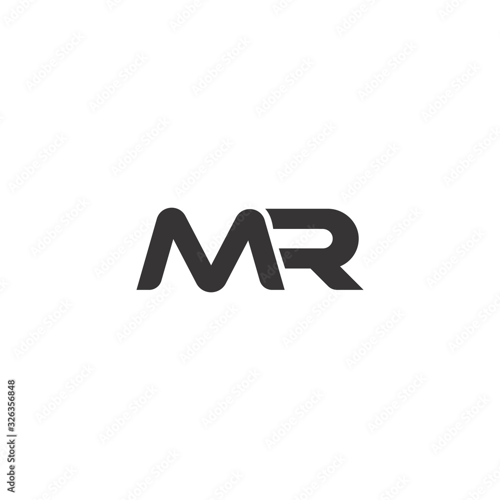 Initial letter mr or rm logo design template Stock Vector | Adobe Stock
