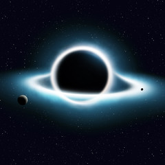 Wall Mural - imaginary black hole in dark space