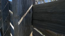 Weathered Wood Beams On An Old Ranch Cattle Chute