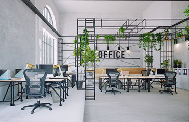 Wall Mural - contemporary loft office