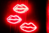 Lip shaped neon signs led glow decorative lights, wall decor 