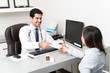 © AntonioDiaz - Woman Visiting Latin Male Neurologist In Clinic