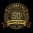 © JohnyBlack - 50 years of celebrations design template. 50th logo. Vector and illustrations.
