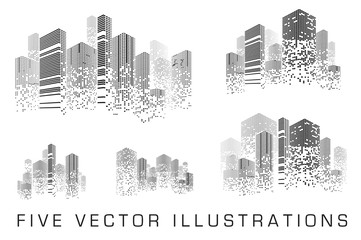 Building and city illustration