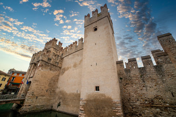 Sirmione Castle (Scaliger Castle) in Lake Garda, Italy.