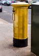 Golden post box, british mail box
