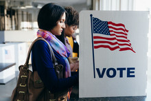 Diverse Women Voting On Election Day