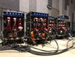 © Purple Moon - Electric power distribution boxes with power and signal cables. Installation of professional equipment for a concert.