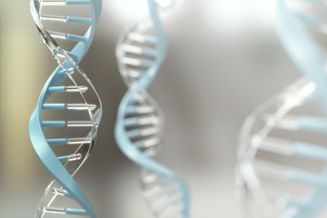 abstract DNA spiral structure, molecule biology Science concept background, 3d Illustration.