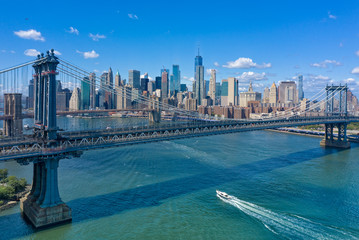 Wall Mural - Aerial view of NYC Manhattan Bridge