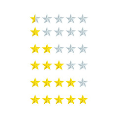Wall Mural - set of stars rating in realistic design. vector eps 10