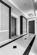 © MDBPIXS - Black and white photo of rental apartment business interior