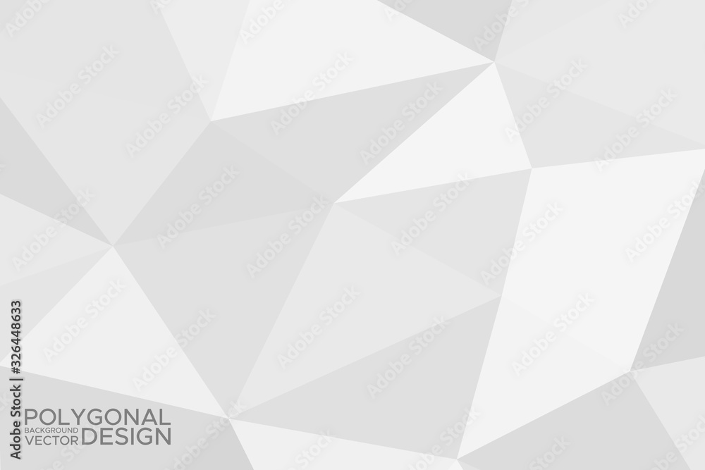 Grey silver abstract polygonal background. Applicable for cover design, invitations, presentations, flyers, posters, business cards. Contemporary art. Vector illustration EPS 10. - obrazy, fototapety, plakaty 