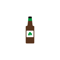 Sticker - bottle of beer , flat style icon