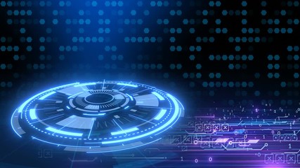 Wall Mural - digital technology abstract futuristic background interface