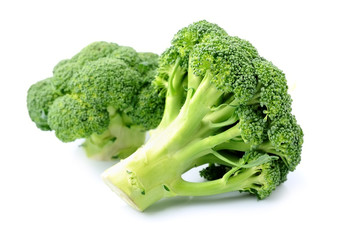 Sticker - Raw broccoli vegetables isolated.