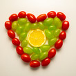 Serce z warzyw i owoców