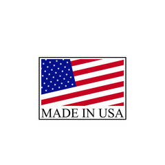 Wall Mural - Made in USA (United States of America). Vector illustration for badge, label or logo with flag. 