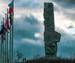 westerplatte monument at evening
