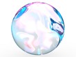 © Mama pig - 3d pink blue ball crystal gradient colors isolated on white background. Abstract bubble glossy pastel 3d geometric shape object illustration render.