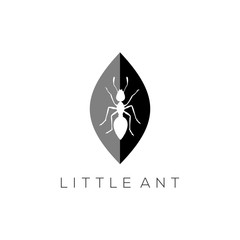 Wall Mural - ant logo concept vector black and white