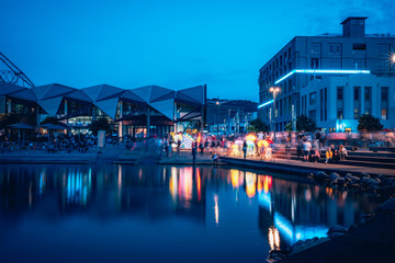 Night scenery of the Waterfront in Wellington City