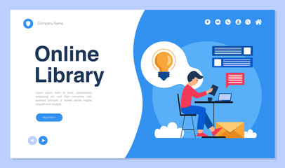Web page design with business or finance concept for website and mobile website development. Creative Website template design vector illustration. Easy to use and customize.