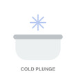 cold plunge flat icon on white transparent background. You can be used black ant icon for several purposes.	