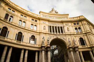 Wall Mural - Galleria Umberto I. Elegant, glass-and-iron covered gallery built in the late 19th century, Naples, Italy