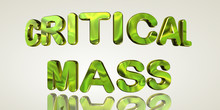 Critical Mass  - 3D Rendering Metal Word On Light Background - Concept Graphic Letter Illustration