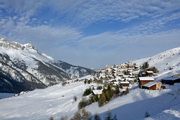 Saint Véran dans le Queyras en France. Village le plus haut en Europe