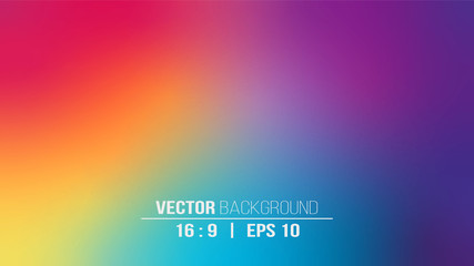 Wall Mural - abstract blurred gradient background in bright rainbow colors. colorful smooth banner template. eps1
