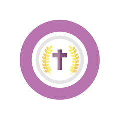 Poster - Holy host communion icon, block style design