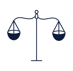 Poster - scale balance justice isolated icon