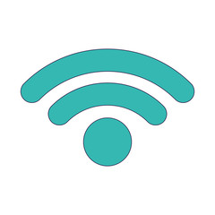 Sticker - wifi signal icon, colorful design