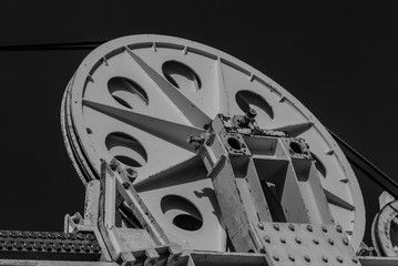 Ski lift wheel. Le Brevant, Chamonix