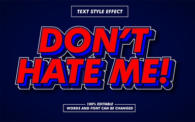 Red Bold Text Style Effect