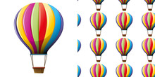 Seamless Background Design With Hot Air Balloons