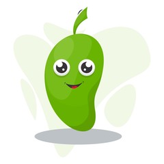 Poster - fruit mango mascot cartoon vector