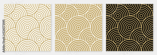 Fotografia Background pattern seamless geometric line circle design abstract gold luxury color vector