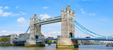 Fototapeta Londyn - Panorama of Tower Bridge and River Thames in London, United Kingdom