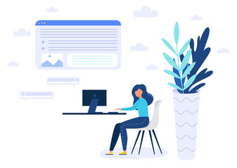 Web development, working on website, concept of programming and design.