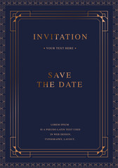 Wall Mural - vintage copper luxury vector invitation card with pattern swatch